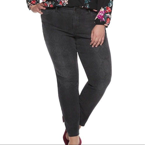 EVRI Denim - Plus Size EVRI Snake Print Skinny Jeans